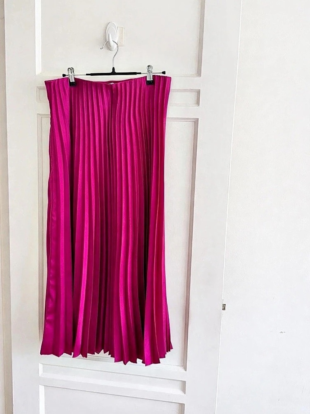 ZARA hot pink Pleated Maxi Skirt
